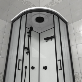 Душевая кабина Triton Прайм-Блэк-Вельвет А 90х90 низкий поддон